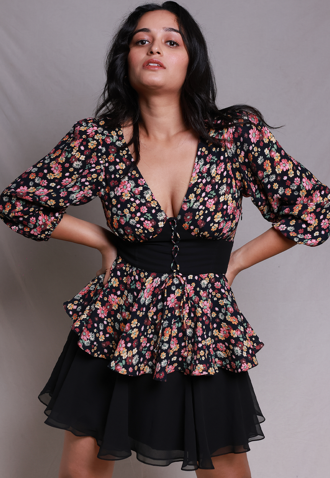 Floral Bali Corset Dress