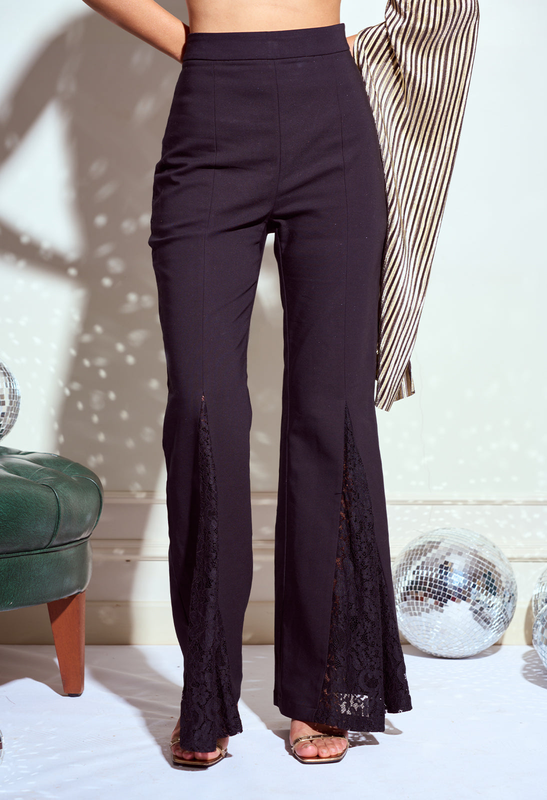 Black Lace Trousers