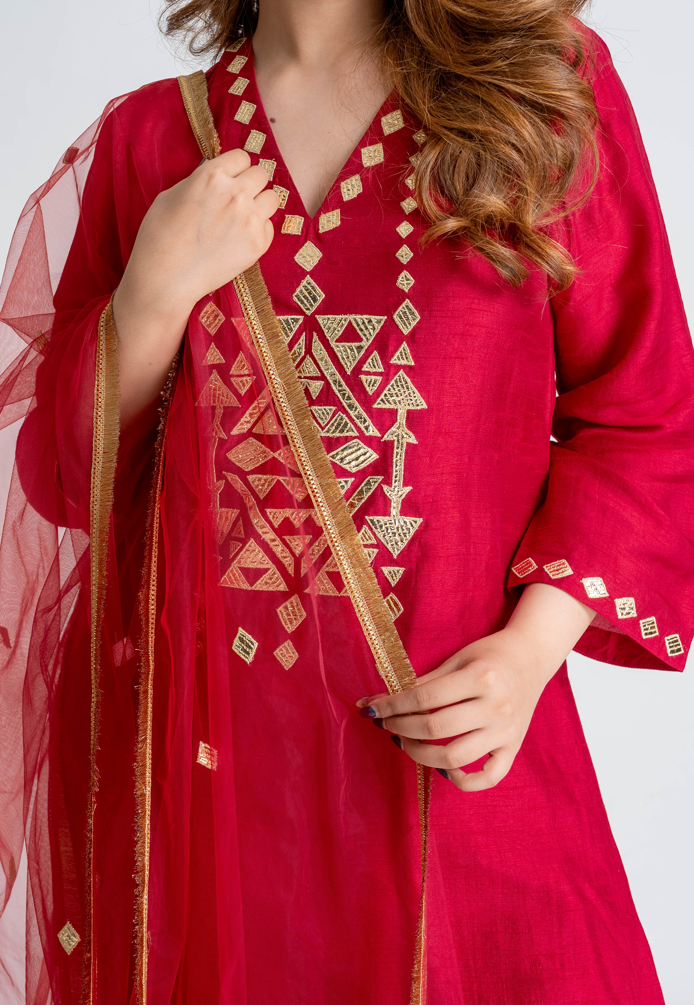Laal Darbaar Short Kurta Set