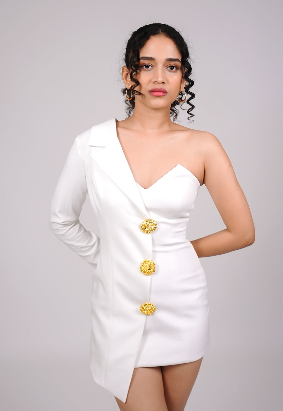 Ivory Power Blazer Dress White | Structured Party Dress Nobo XS Ivory Power Blazer Dress White | Structured Party Dress Nobo XS